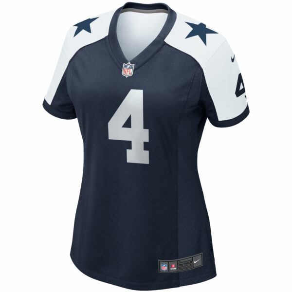 Women’s Dallas Cowboys Dak Prescott Nike Navy Alternate Game Team Jersey