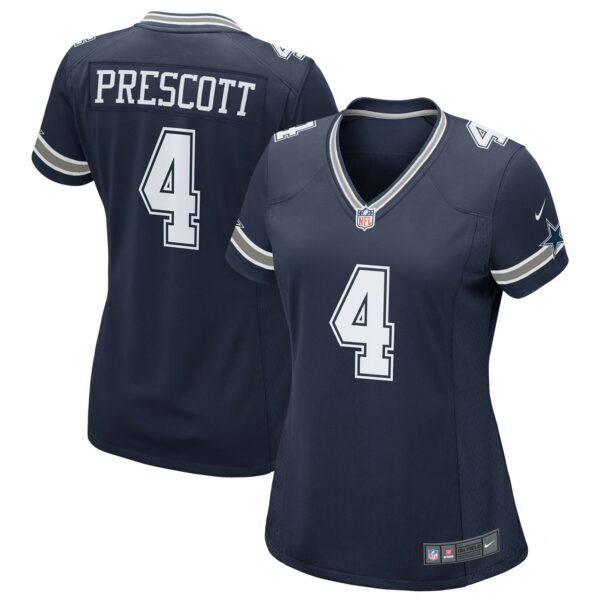 Women’s Dallas Cowboys Dak Prescott Nike Navy Game Team Jersey