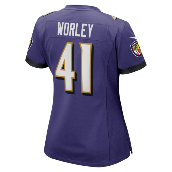 Women’s Baltimore Ravens Daryl Worley Nike Purple Game Player Jersey