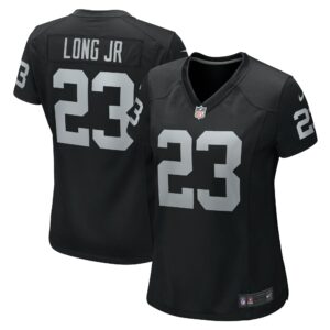 Women's Las Vegas Raiders David Long Jr. Nike Black Team Game Jersey