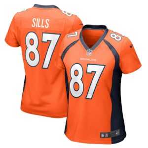 Women's Denver Broncos David Sills Nike Orange Team Game Jersey