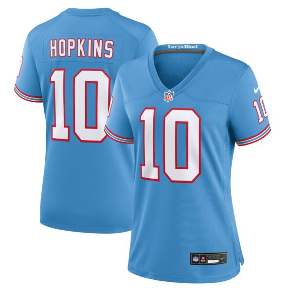 Women’s Tennessee Titans DeAndre Hopkins Nike Light Blue Oilers Throwback Player Game Jersey