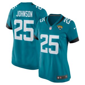 Women's Jacksonville Jaguars D'Ernest Johnson Nike Teal Team Game Jersey