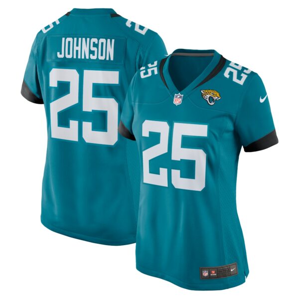 Women’s Jacksonville Jaguars D’Ernest Johnson Nike Teal Team Game Jersey