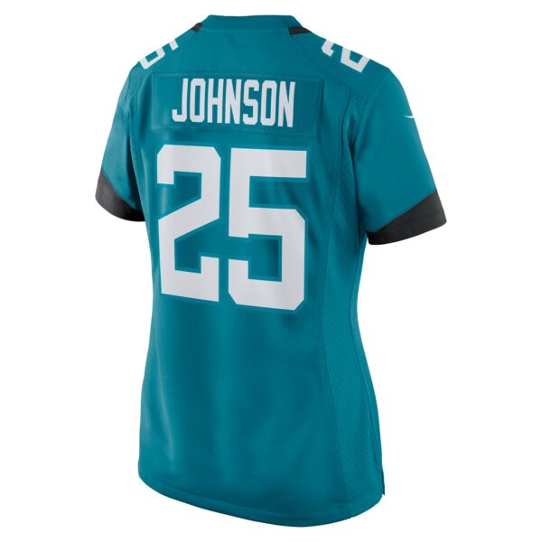 Women’s Jacksonville Jaguars D’Ernest Johnson Nike Teal Team Game Jersey