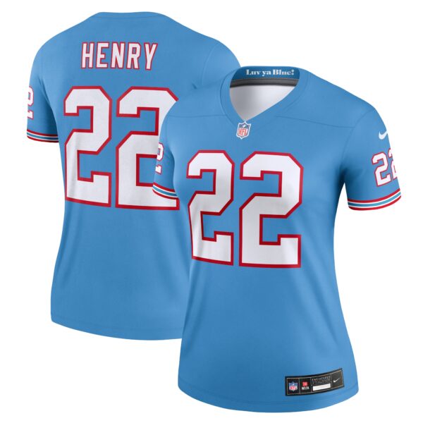 Women’s Tennessee Titans Derrick Henry Nike Light Blue Oilers Throwback Legend Jersey