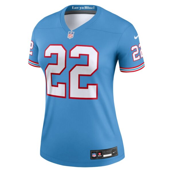 Women’s Tennessee Titans Derrick Henry Nike Light Blue Oilers Throwback Legend Jersey