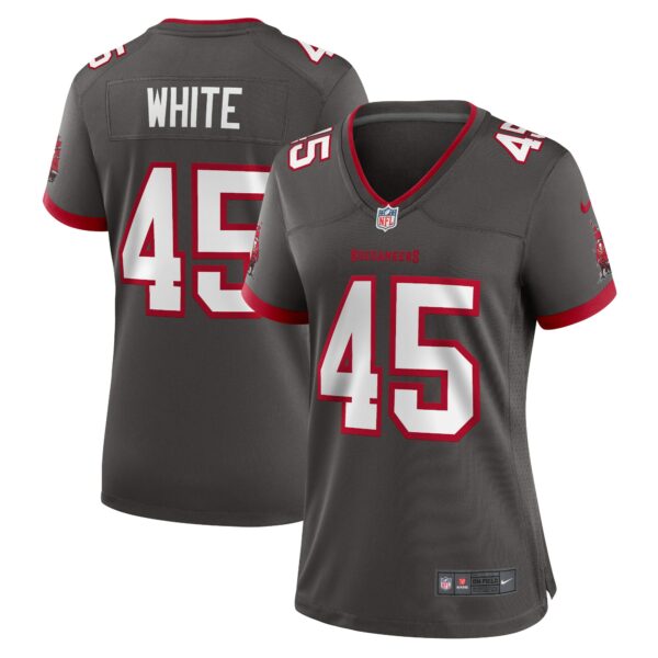 Women’s Tampa Bay Buccaneers Devin White Nike Pewter Game Jersey