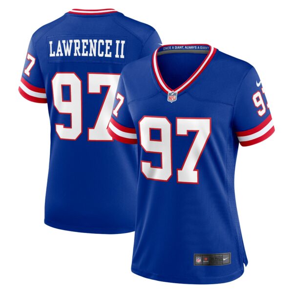 Women’s New York Giants Dexter Lawrence II Nike Royal Classic Game Player Jersey