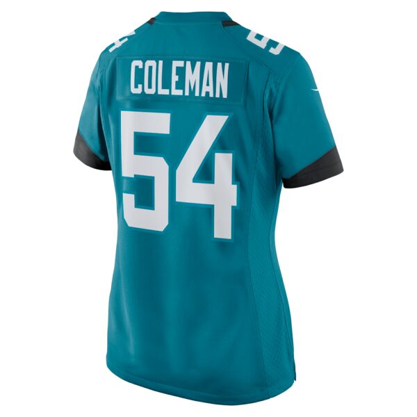 Women’s Jacksonville Jaguars DJ Coleman Nike Teal Game Jersey