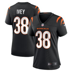 Women's Cincinnati Bengals DJ Ivey Nike Black Team Game Jersey