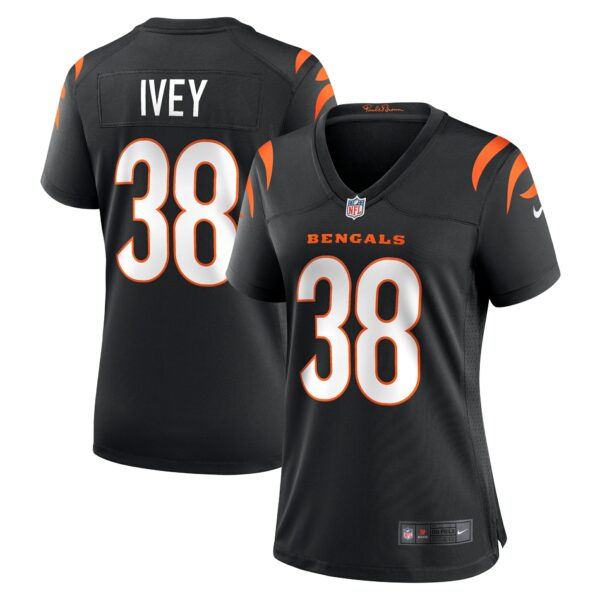 Women’s Cincinnati Bengals DJ Ivey Nike Black Team Game Jersey