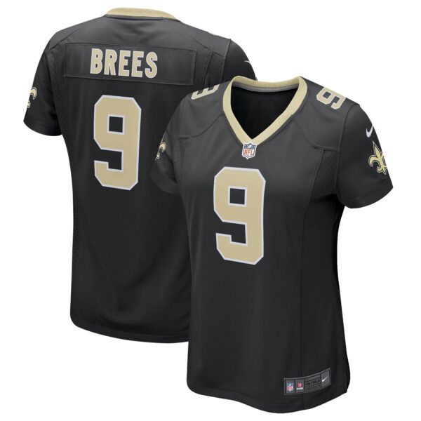 Women’s New Orleans Saints Drew Brees Nike Black Game Player Jersey