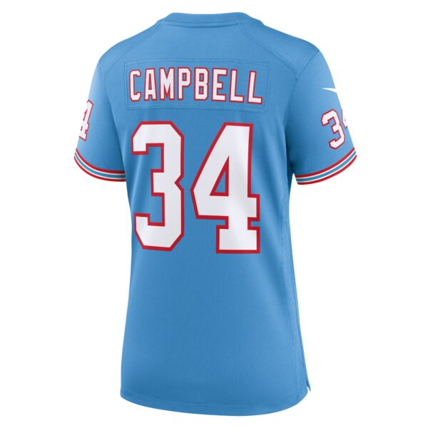 Women’s Tennessee Titans Earl Campbell Nike Light Blue Oilers Throwback Retired Player Game Jersey