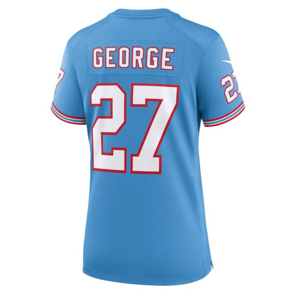 Women’s Tennessee Titans Eddie George Nike Light Blue Oilers Throwback Retired Player Game Jersey