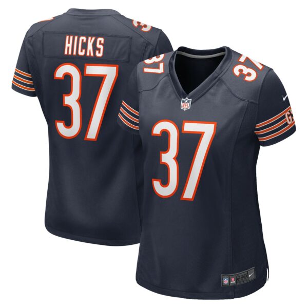 Women’s Chicago Bears Elijah Hicks Nike Navy Game Player Jersey