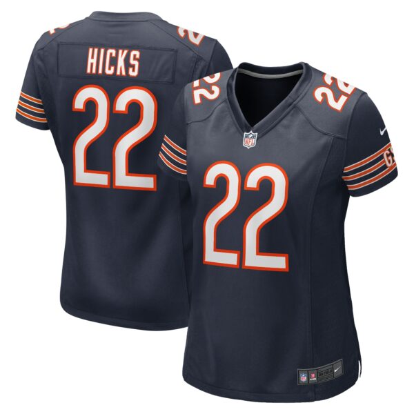 Women’s Chicago Bears Elijah Hicks Nike Navy Team Game Jersey