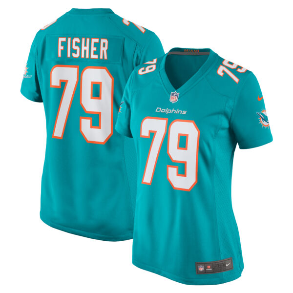 Women’s Miami Dolphins Eric Fisher Nike Aqua Home Game Player Jersey