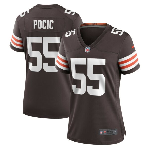 Women’s Cleveland Browns Ethan Pocic Nike Brown Game Jersey