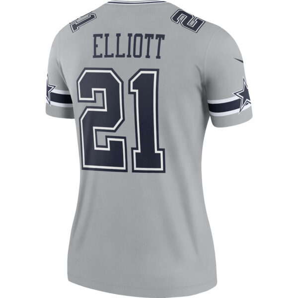 Women’s Dallas Cowboys Ezekiel Elliott Nike Gray Inverted Legend Jersey