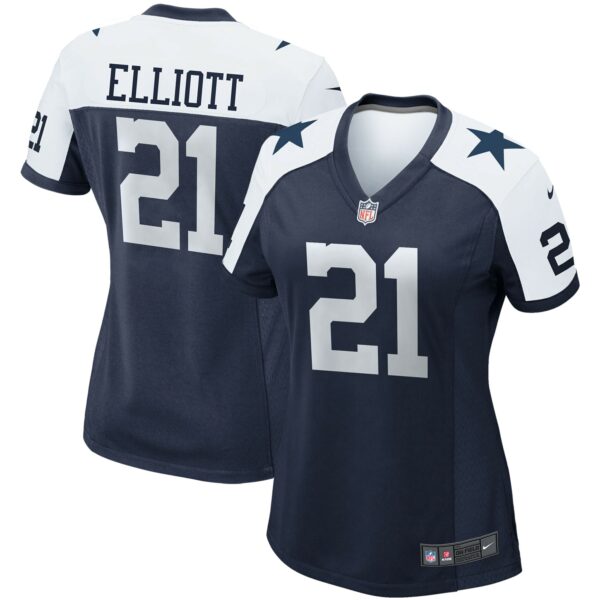 Women’s Dallas Cowboys Ezekiel Elliott Nike Navy Alternate Game Team Jersey