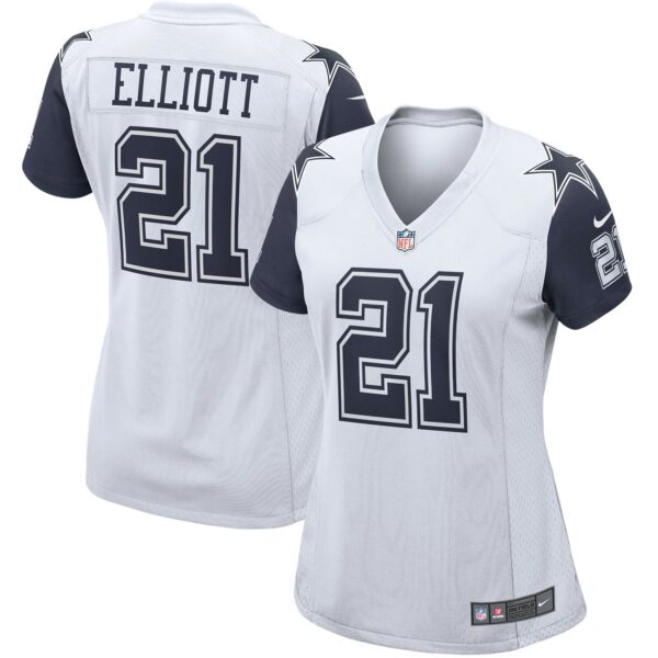 Women’s Dallas Cowboys Ezekiel Elliott Nike White Alternate Game Jersey