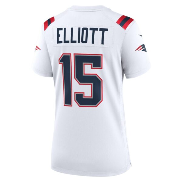 Women’s New England Patriots Ezekiel Elliott Nike White Game Player Jersey