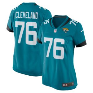 Women's Jacksonville Jaguars Ezra Cleveland Nike Teal Game Jersey