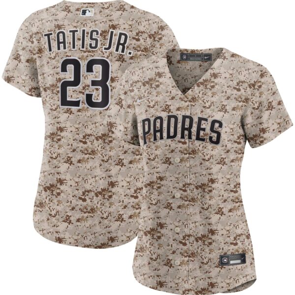 Women’s San Diego Padres Fernando Tatis Jr. Nike Camo USMC Alternate Replica Player Jersey