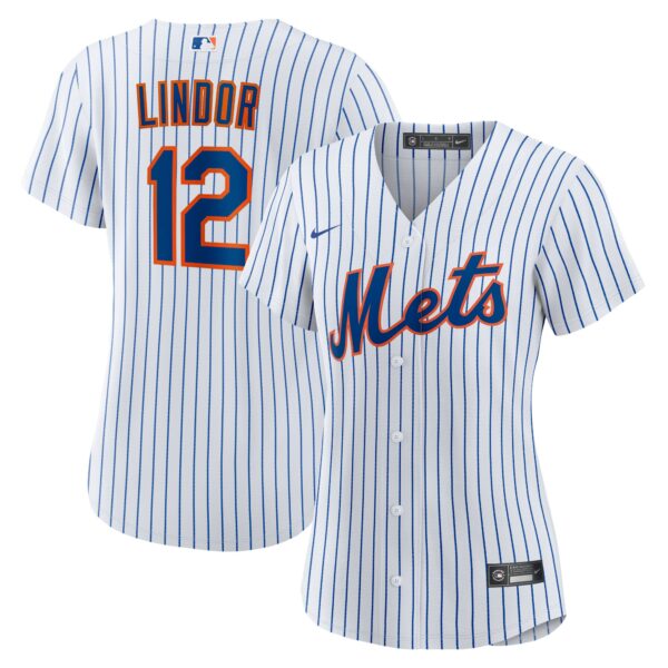 Women’s New York Mets Francisco Lindor Nike White Home Replica Player Jersey