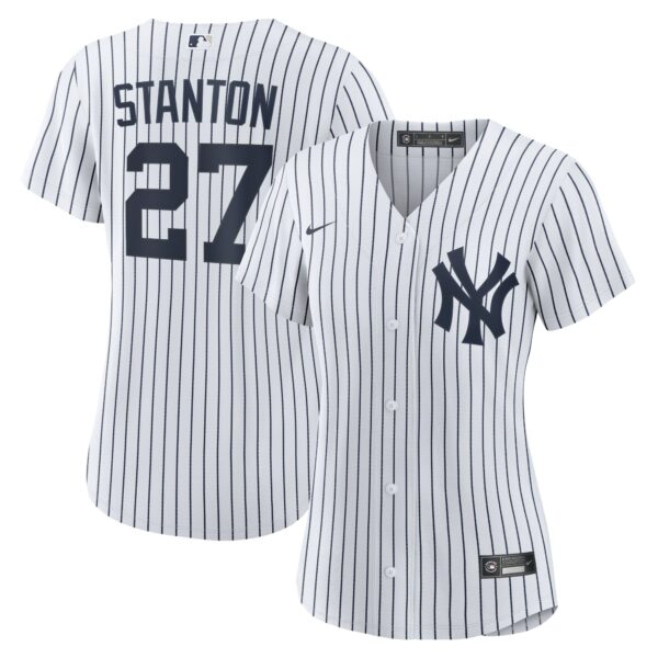 Women’s New York Yankees Giancarlo Stanton Nike White Home Replica Player Jersey