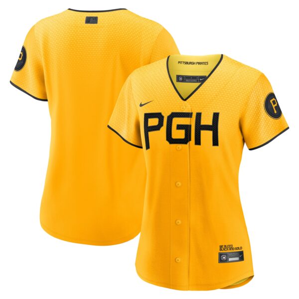 Women’s Pittsburgh Pirates  Nike Gold 2023 City Connect Replica Jersey