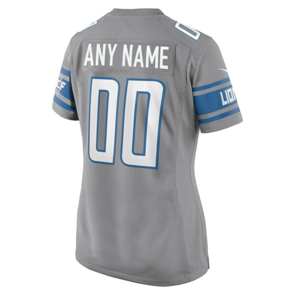 Women’s Detroit Lions Nike Gray Alternate Custom Game Jersey