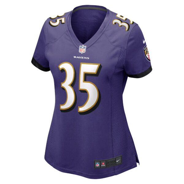 Women’s Baltimore Ravens Gus Edwards Nike Purple Game Jersey