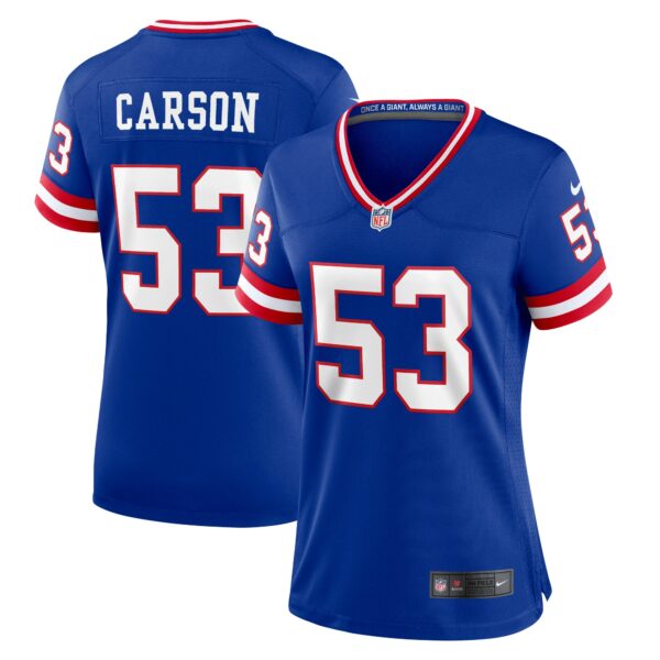 Women’s New York Giants Harry Carson Nike Royal Classic Retired Player Game Jersey