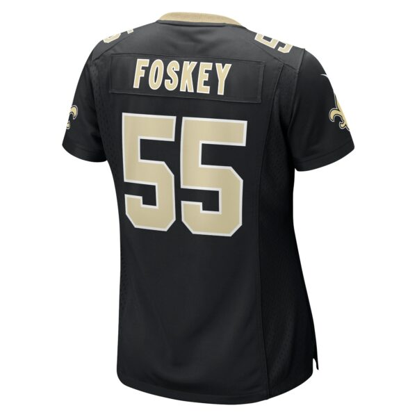 Women’s New Orleans Saints Isaiah Foskey Nike Black Team Game Jersey