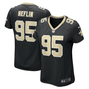 Women's New Orleans Saints Jack Heflin Nike Black Team Game Jersey