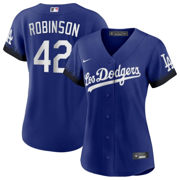 Women’s Los Angeles Dodgers Jackie Robinson Nike Royal City Connect Replica Player Jersey