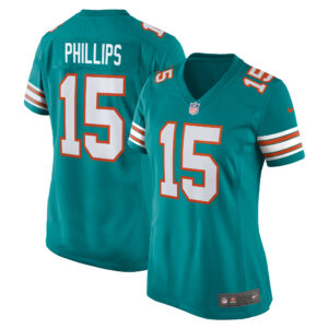 Women's Miami Dolphins Jaelan Phillips Nike Aqua Alternate Game Jersey