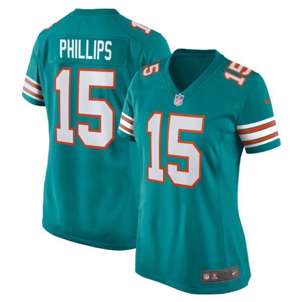 Women’s Miami Dolphins Jaelan Phillips Nike Aqua Alternate Game Jersey