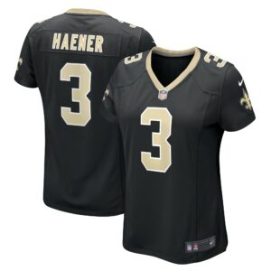 Women's New Orleans Saints Jake Haener Nike Black Team Game Jersey