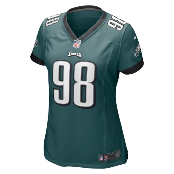 Women’s Philadelphia Eagles Jalen Carter Nike Midnight Green 2023 NFL Draft First Round Pick Game Jersey