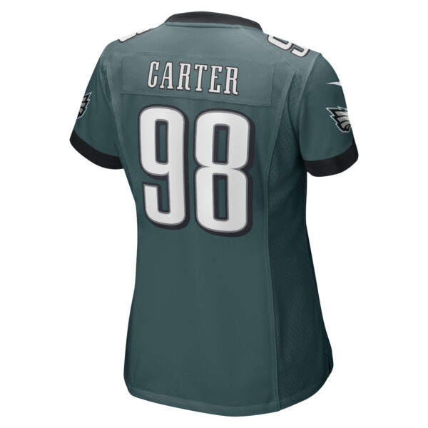 Women’s Philadelphia Eagles Jalen Carter Nike Midnight Green 2023 NFL Draft First Round Pick Game Jersey