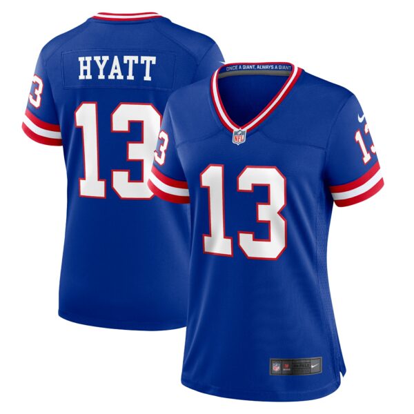 Women’s New York Giants Jalin Hyatt Nike Royal Team Game Jersey