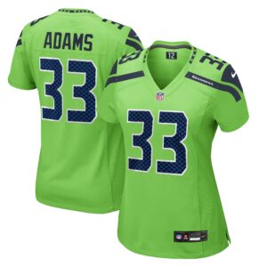 Women's Seattle Seahawks Jamal Adams Nike Neon Green Game Jersey