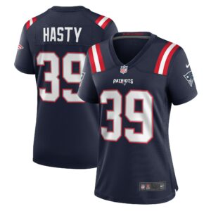 Women's New England Patriots Jamycal Hasty Nike Navy Team Game Jersey