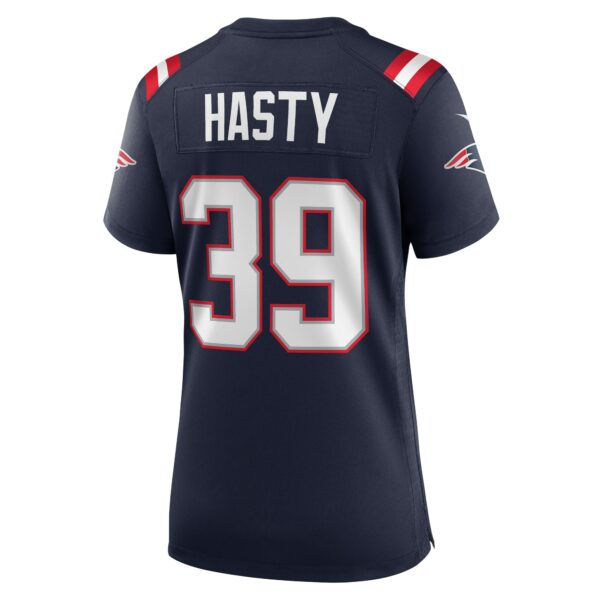 Women’s New England Patriots Jamycal Hasty Nike Navy Team Game Jersey