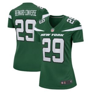 Women's New York Jets Jarrick Bernard Converse Nike Gotham Green Game Jersey