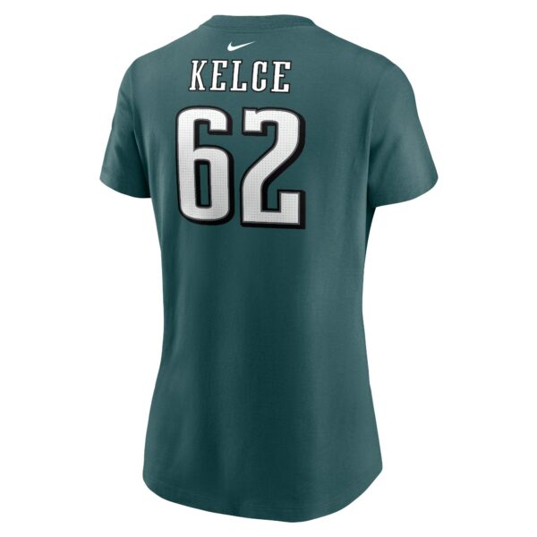 Women’s Philadelphia Eagles Jason Kelce Nike Midnight Green Player Name & Number T-Shirt