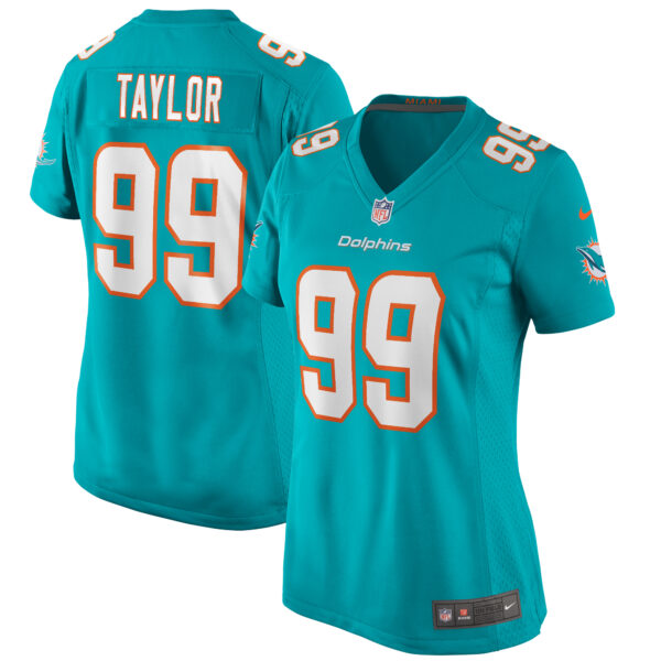 Women’s Miami Dolphins Jason Taylor Nike Aqua Game Retired Player Jersey